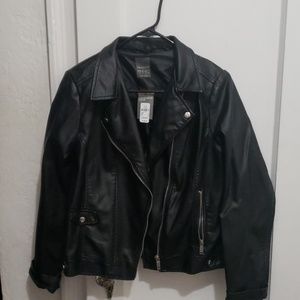 Black leather jacket